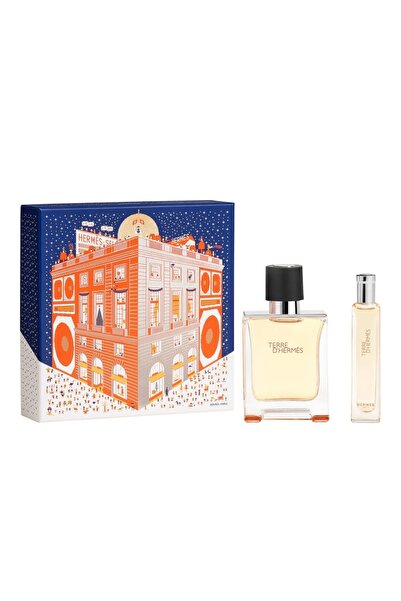 Hermes Terre D'Hermes Perfume Gift Set, Men, Pure Perfume, 75 ml + 15 ml