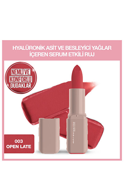 Maybelline New York Serum Etkili Hyalüronik Asit ve Besliyici Yağ İçeren Ruj ...
