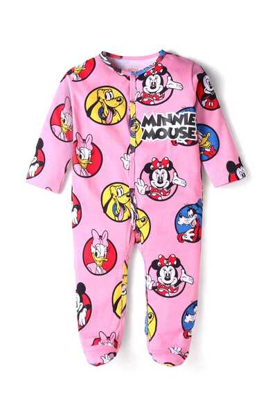 Babyhug Disney بدلة نوم مزينة بطبعات ميني ماوس - وردي