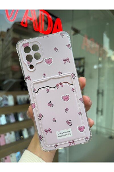 OVADA SAMSUNG GALAXY A12 Uyumlu Kamera Korumalı Kartlıklı Baskılı Darbe Emici...