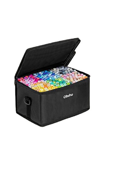 Ohuhu Set 216 Markers Honolulu, Alcohol-Based, Dual Tip Brush/Chisel, Multicolor