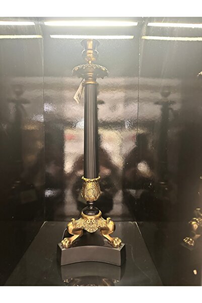 LAMEDORE glint serisi siyah eskitme gold mumluk