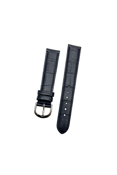 MercanSaat 18 mm Crocodile Domestic Production Navy Blue Genuine Leather Soft...