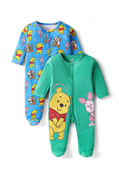 Babyhug Disney أطقم نوم كاملة القدمين برسومات ويني ذا بوه (عبوة من قطعتين) - ...