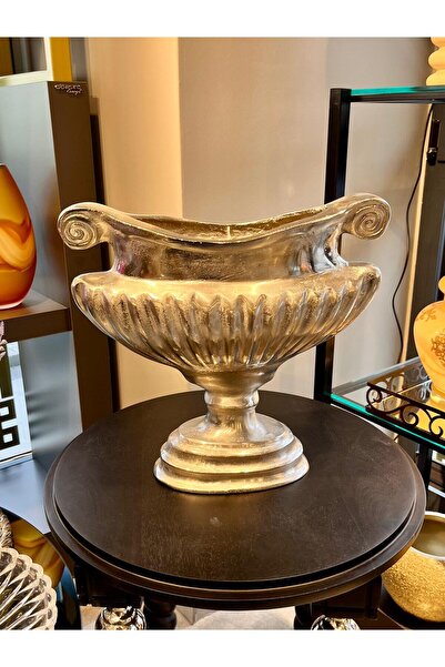 SUMRA HOME Silver Cast Vase 38X35 cm