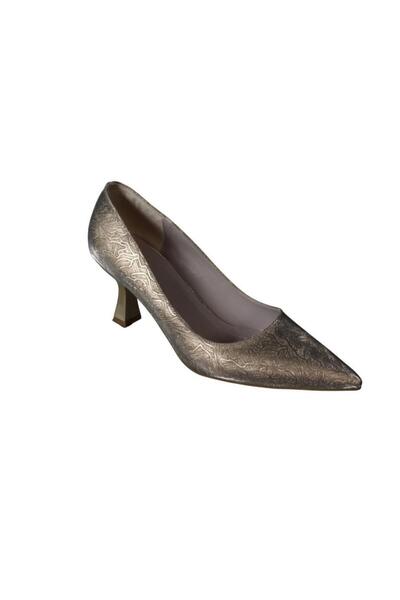 Yaz Kış Ayakkabı Yazkış Women's Gold Silver 6cm Goblet Heel Evening Dress Shoes