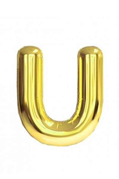 ENG PARTİ DÜNYASI Letter U - Gold Foil Letter Balloon 40 Inch