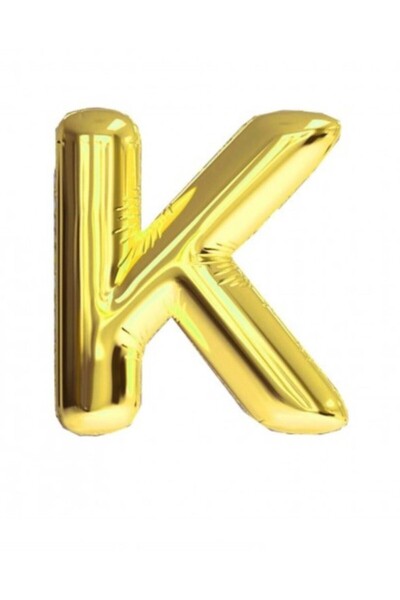 ENG PARTİ DÜNYASI Letter K - Gold Foil Letter Balloon 40 Inch