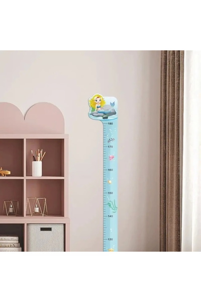 MAKS HOME Cute Mermaid Height Measure Sticker