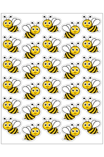NUNUKİ مجموعة ملصقات النحل المبتسمة اللطيفة، ملصق مكافأة النحلة العاملة، ملصق...
