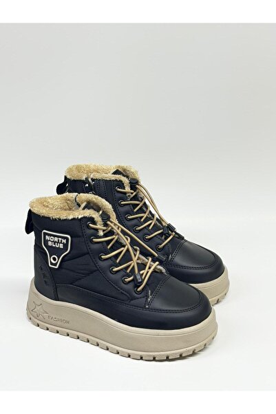 North Blue peluşlu ortopedik akıllı bağcıklı çoçuk botu