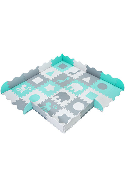 Moby System Covoraș de spumă XL 150 x 150 x 1cm cu margine - spumă EVA - mentă