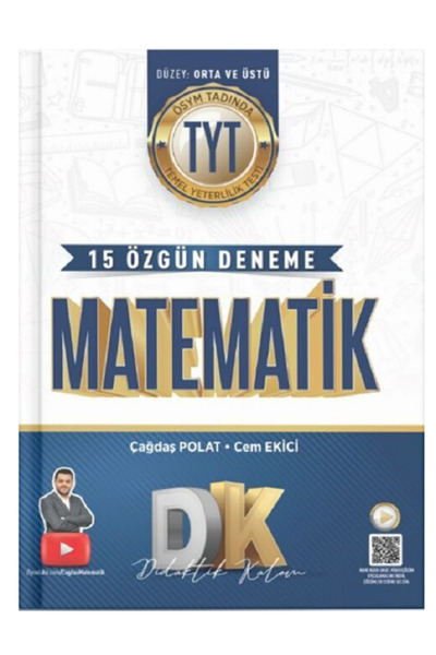 Açı Yayınları Didaktik Kalem DK TYT Matematik 15 Özgün Deneme / Ösym Tadında ...