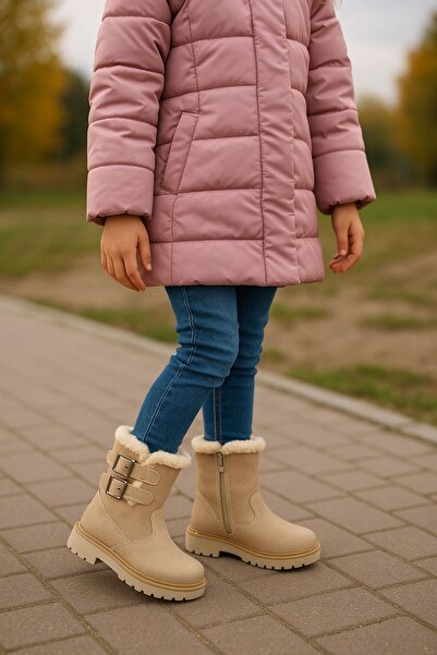 Cool Kids Cool Buckle Анатомични ботуши за момичета с топла подплата и неплъзгаща се подметка