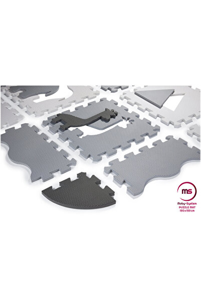 Moby System Covoraș de spumă XL 150 x 150 x 1cm cu bordură - spumă EVA - gri