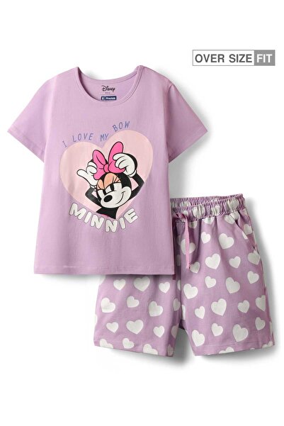 Pine Kids Disney طقم نوم قصير بأكمام نصفية من قماش جيرسي محبوك مفرد، بتصميم م...