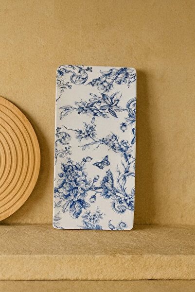 Evanev Selin Dikdörtgen Sunumluk Mavi Desenli Büyük Boy KOD:HSL-14