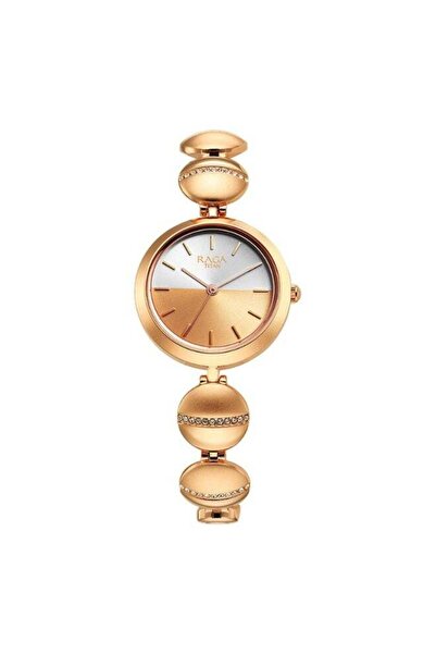 Titan Raga Viva Women’s Watch 2606WM11 – Ivory Dial, Rose Gold-Tone Metal Strap, Quartz