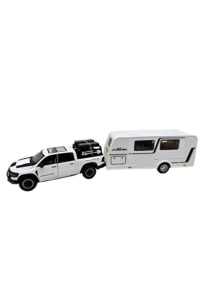 JPT Die-Cast Ford Ram & Camping Trailer Set 1:32 Scale