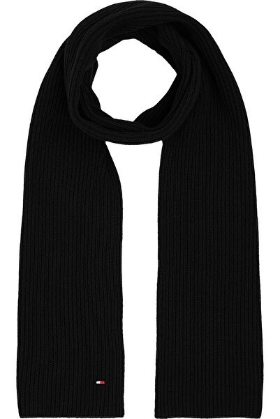 Tommy Hilfiger EO/ CTN CASH SCARF Erkek Siyah Atkı