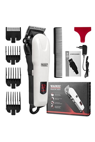 WAIKIL Masina de tuns parul reincarcabila, afisaj electronic, 4 capete, pana la 5h de functionare continua