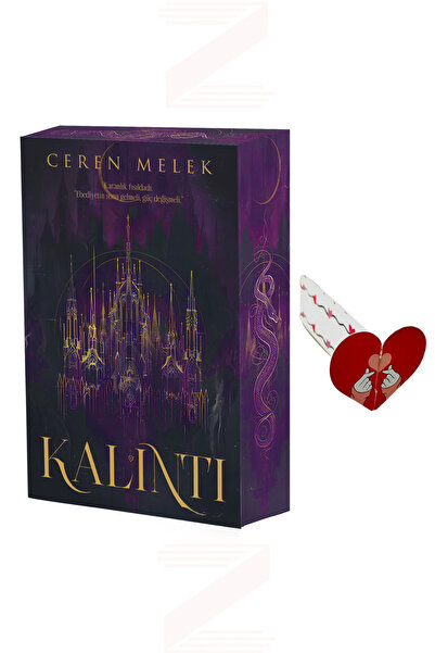 İndigo Kitap Kalıntı (KARTONKAPAK-YAN BOYAMALI) Özel Tasarım Kalp Ayraç Hediye