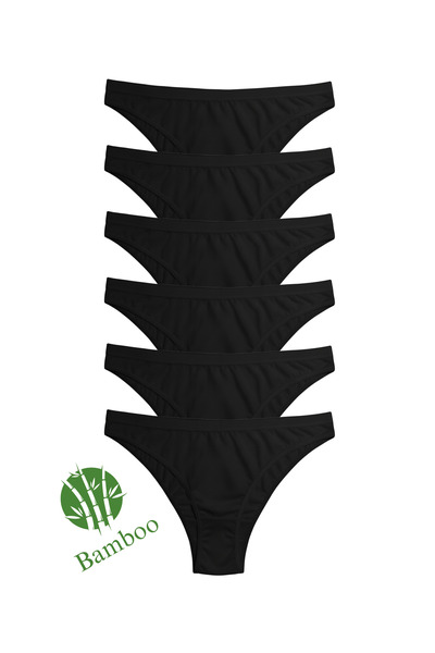 Hmd 6-Piece Soft Women's White Bamboo Panties Comfortable and Flexible