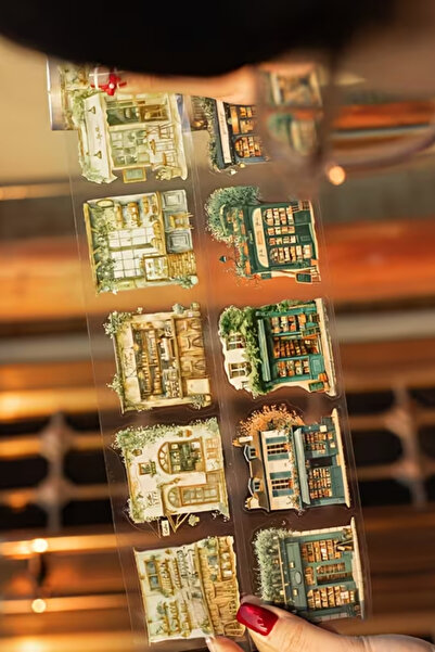 Kolbi Craft 7 Adet Şeffaf Japon Kafe Sticker Bullet Journal Scrapbook Laptop ...