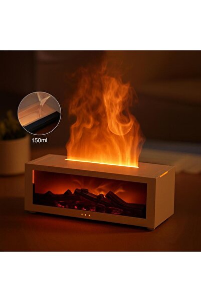 ON6 store Spiface Kumandalı Alev Efektli Buhar Makinesi | Isıtmasız Dekoratif...