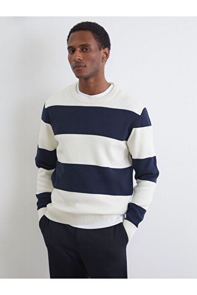 LC Waikiki Lcw Vision Crew Neck Striped Men's Knitwear Sweater