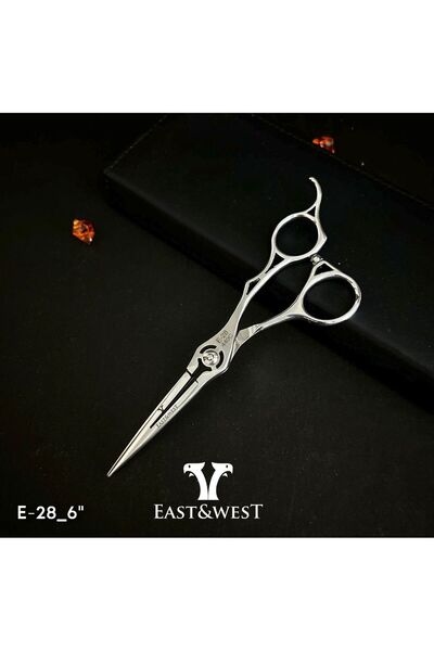 EAST&WEST PREMİUM BERBER & KUAFÖR MAKASI 440 C JAPON ÇELİĞİ DÜZ AĞIZ E28 6İNC