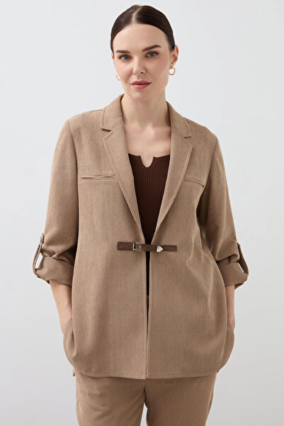 indigo giyim MONO YAKA KADİFE GÖMLEK CEKET 9017