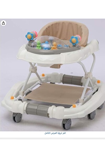 Mini Baby مشاية أطفال قابلة للطي 5 في 1 مع مركز أنشطة، وكرسي هزاز، وارتفاع قا...