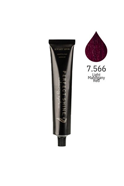 PERFECT SHINE Permanent Profesyonel Saç Boyası 100ml - Açık Akaju Kızıl / Şar...