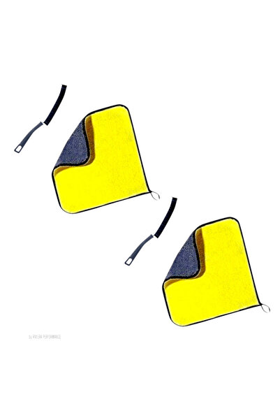 OEM Set of 2 microfiber cloths, 2 sides, non-abrasive, 40x30 cm with 2 narrow brushes, 23 cm long for tile joints