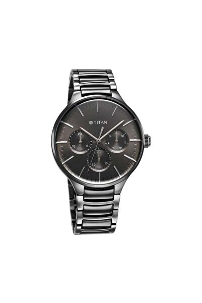 Titan Ceramic Fusion Men's Watch 90148KD06 – Grey Dial, Two-Tone Stainless Steel & Ceramic