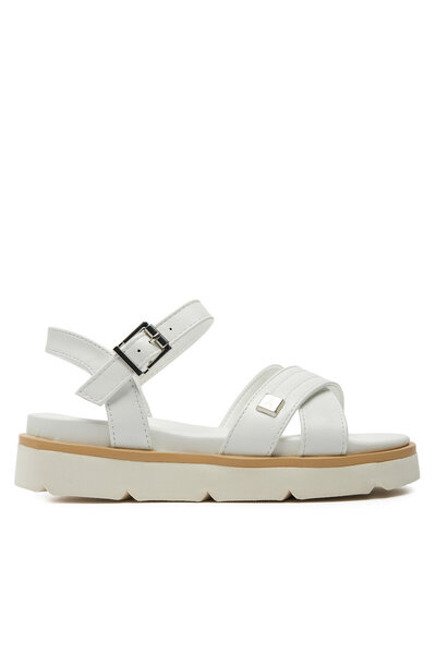 Patrizia Pepe Sandale pentru fete Ecovitello Bianco/Argento PJ296.30 M