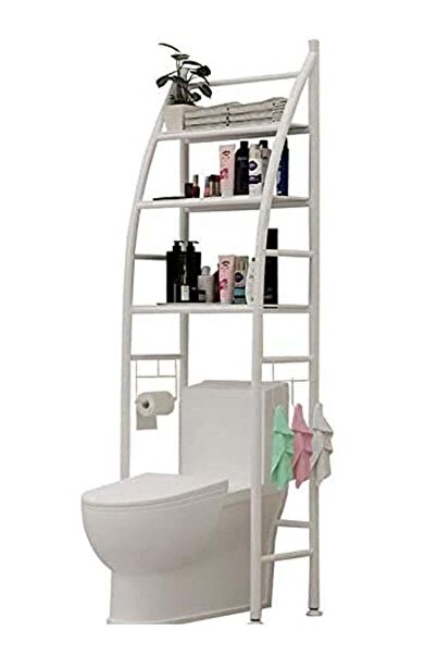 Generic Toilet Rack 3 Shelf Towel Storage Rack Organizer Over The Toilet Bathroom Space Saver White