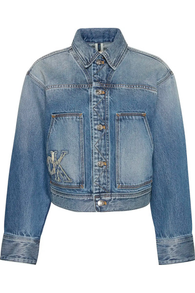 Calvin Klein WORKWEAR JACKET CK SANDED BLUE Kadın Mavi Kot Ceket