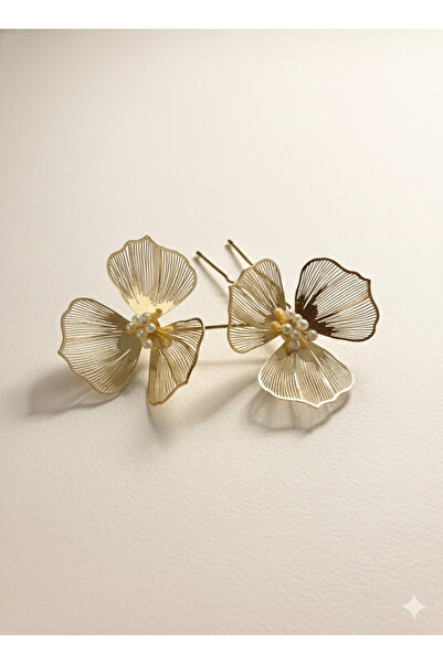 Çınar Aksesuar Flower Motif Scalloped Bridal Tiara - Bridal Hair Accessory - Hair Pin - Handmade