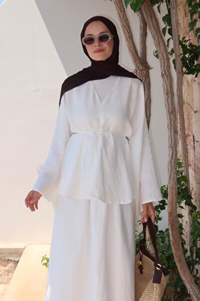 Moca Layal Bluz Beyaz