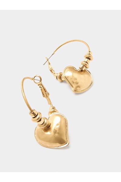 PARFOIS Kalp Detaylı Halka Küpe