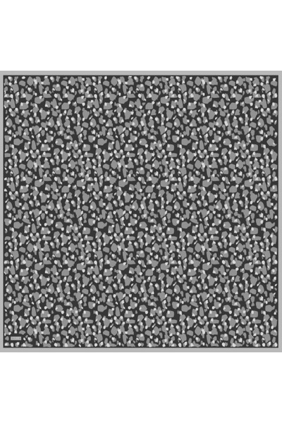 Belli Tivil Svila šal IST 4042-35 sivi geometrijski uzorak