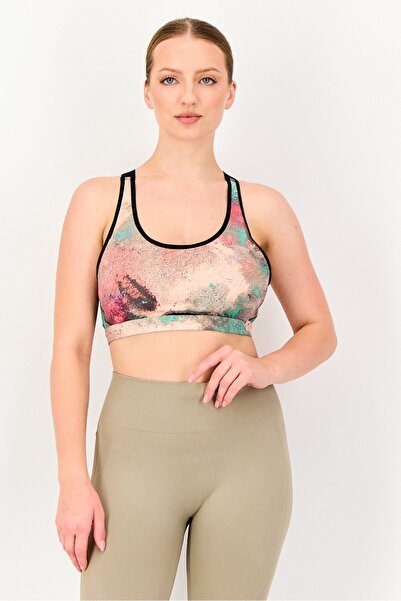 Reebok Women Lightly Padded Training Sports Bra, Multicolor