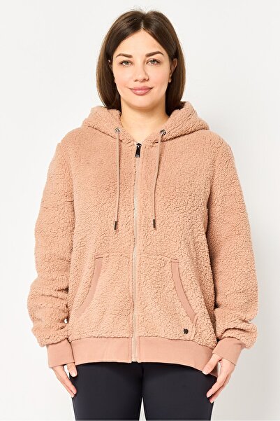 Andrew Marc Women Sportswear Fit Long Sleeve Outdoor Hoodie, Dusty Rose