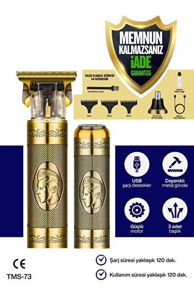 Concord 2'li Profesyonel Şarjlı Saç, Sakal Tıraş ve Bakım Seti | Type-C Şarjl...