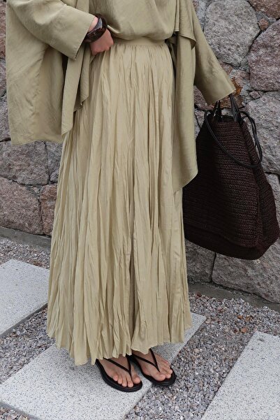 Moca Vual Crush Skirt Soft Green