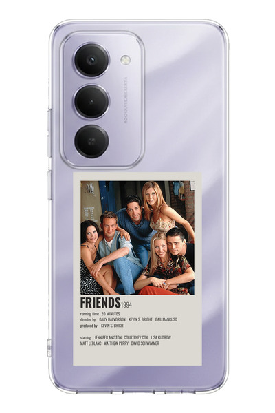 TechTree حافظة سيليكون مطبوع متوافقة مع هاتف Redmi 15 4G بتصميم ملصق صغير للأصدقاء