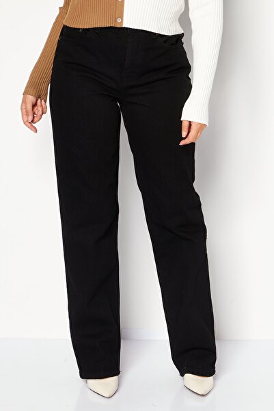 ASOS Women Regular Fit Solid Non Stretchable Denim Jeans, Black