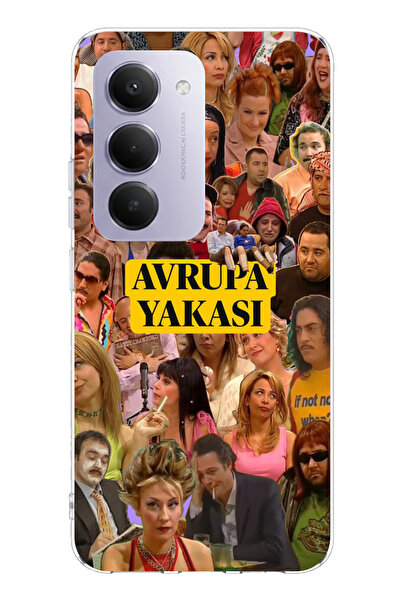 TechTree حافظة سيليكون مطبوع متوافقة مع Redmi 15 4G بتصميم منطقة أوروبا